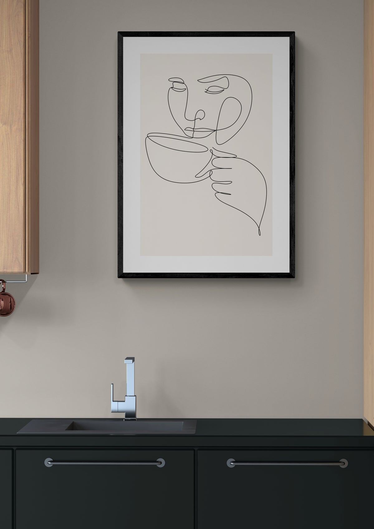 Coffee Line Art No. 2 Poster