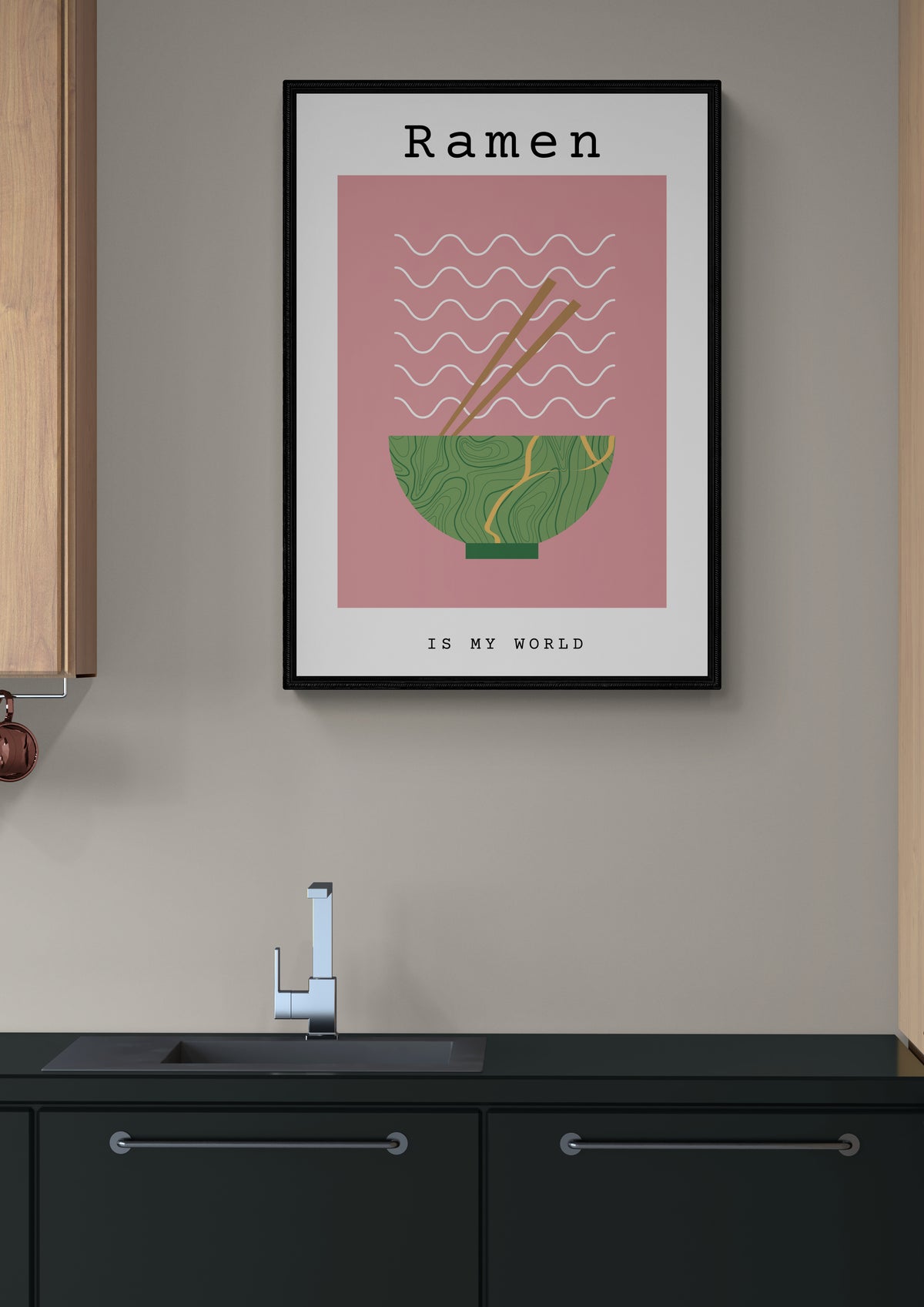 Ramen - is my world Poster Rosa