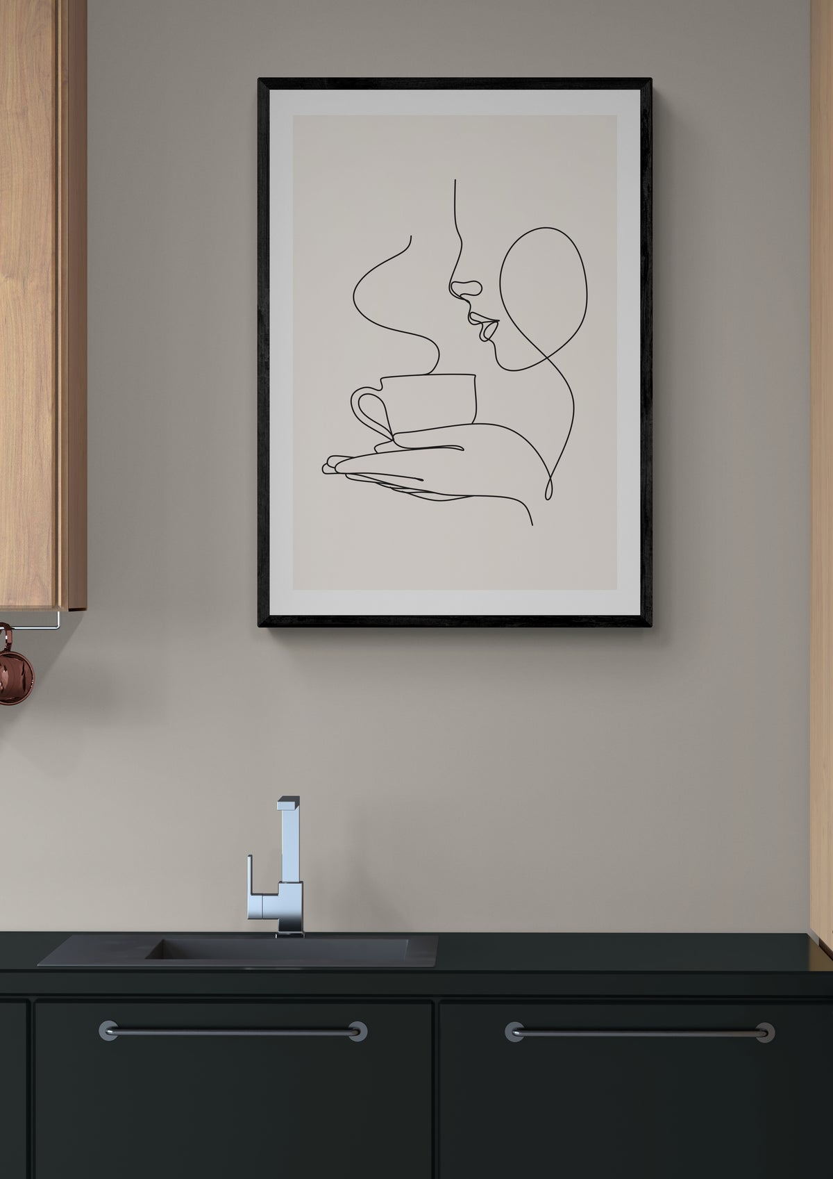 Coffee Line Art No. 1 Poster