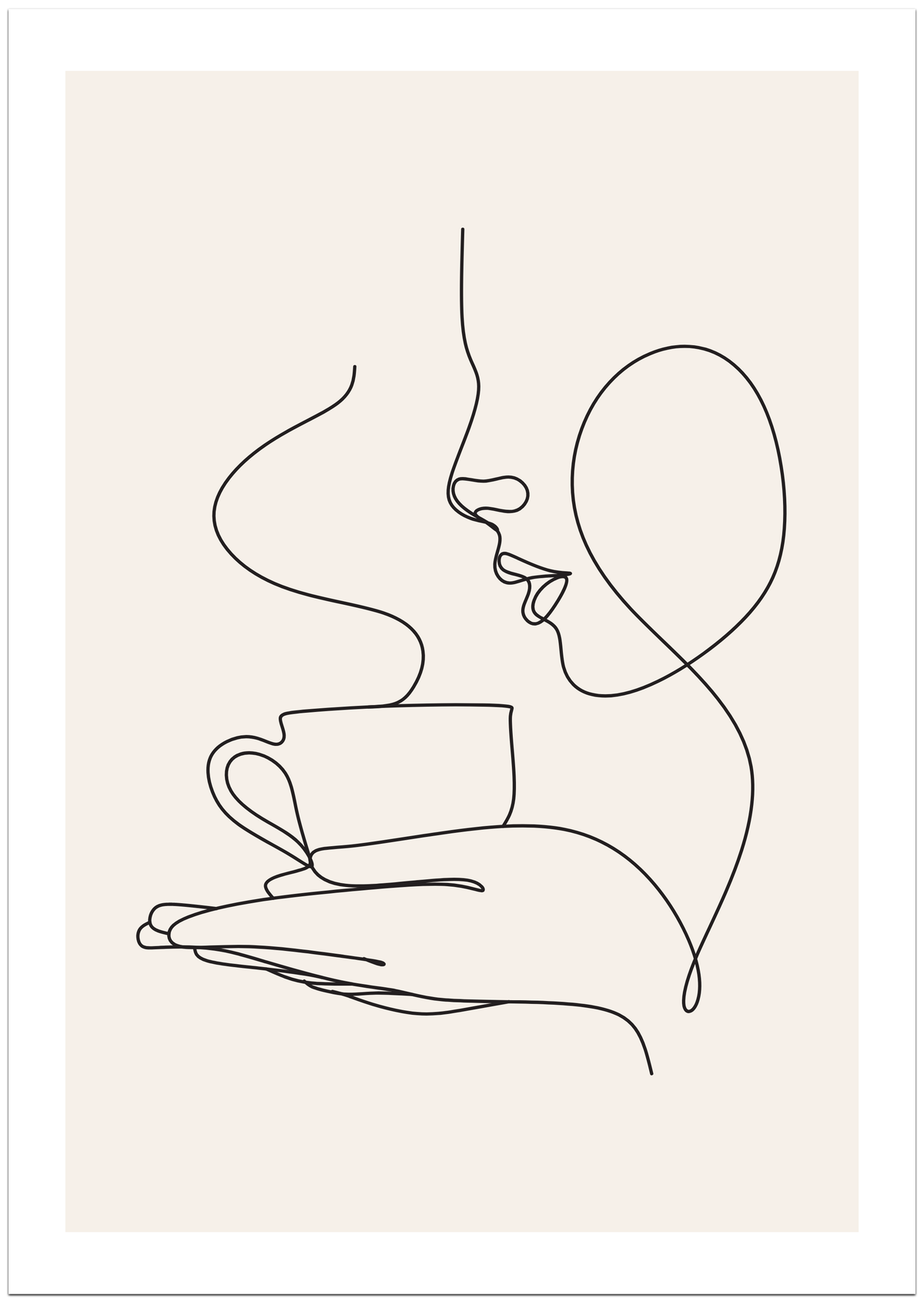 Coffee Line Art No. 1 Poster