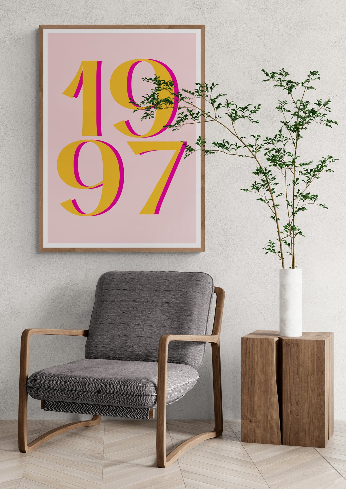 Retro-Charme im Personalisierten Rosa Poster