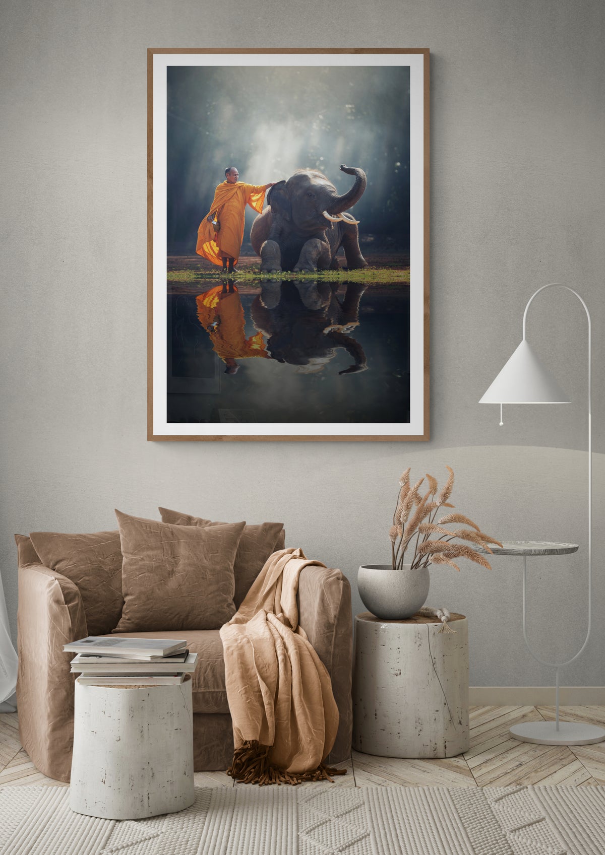 Der Elefant und der Mönch Poster
