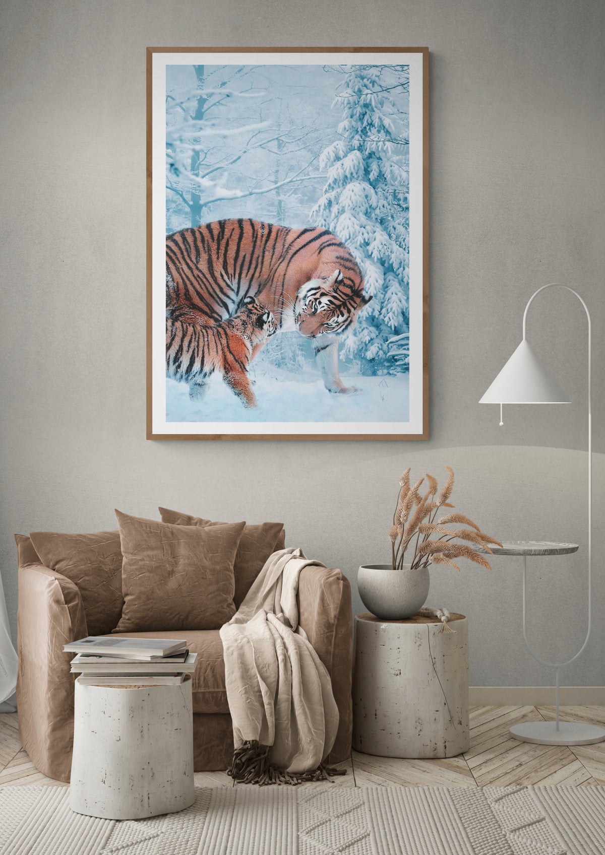 Tiger im Schnee Poster