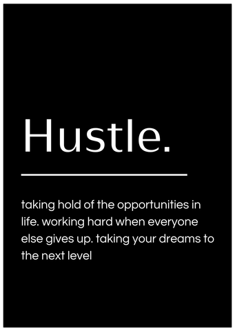 Hustle Definition Poster