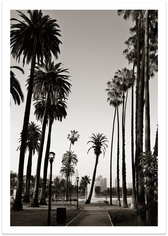 Los Angeles in Schwarz und Weiß Poster