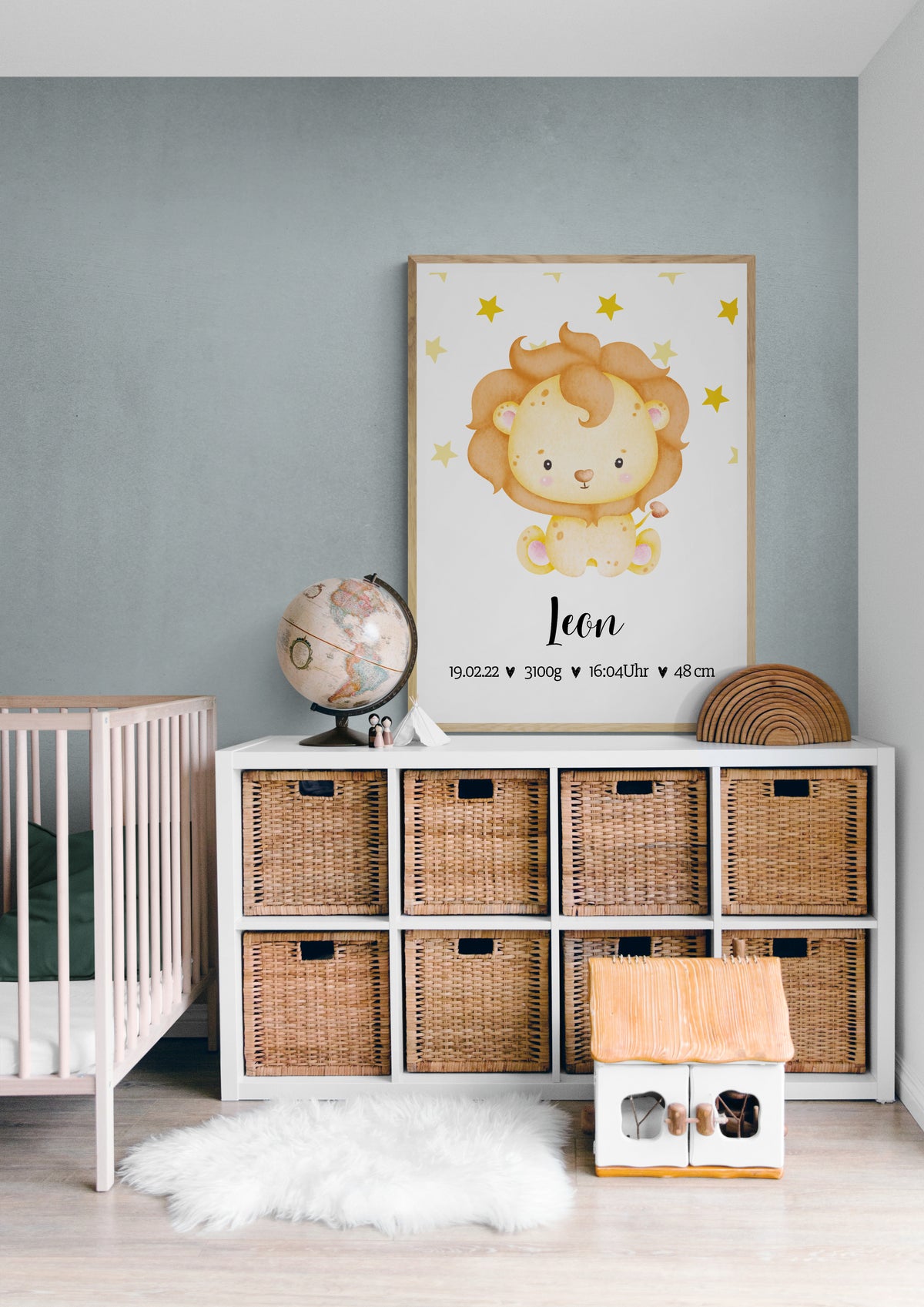 Löwen Baby Personalisiertes Poster
