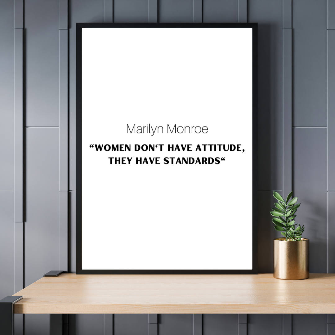 Marilyn Monroe Zitat Poster