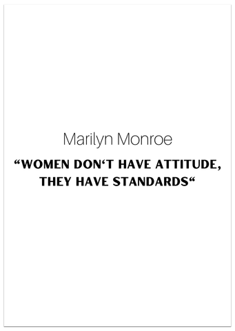 Marilyn Monroe Zitat Poster