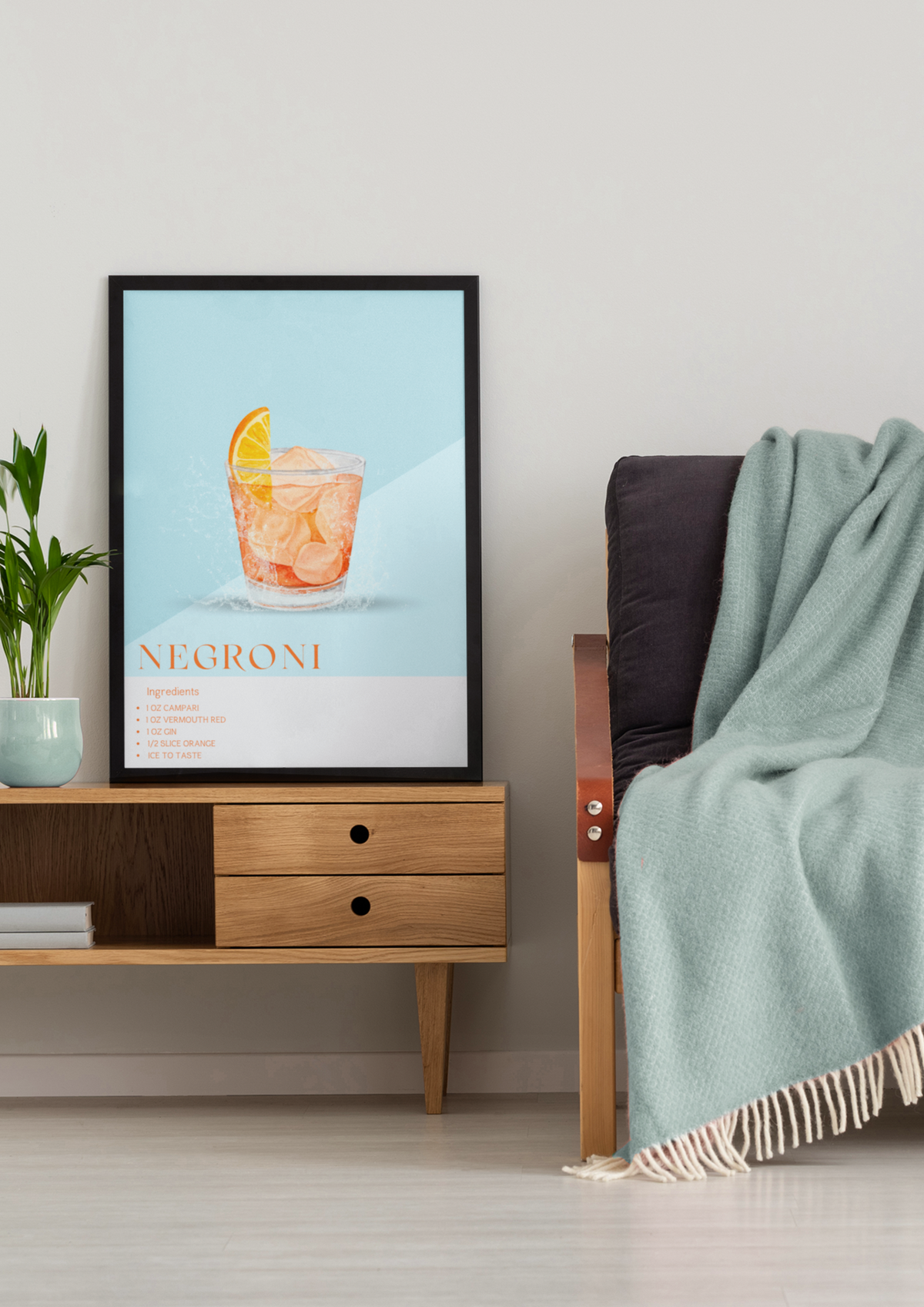 Negroni Cocktail Poster