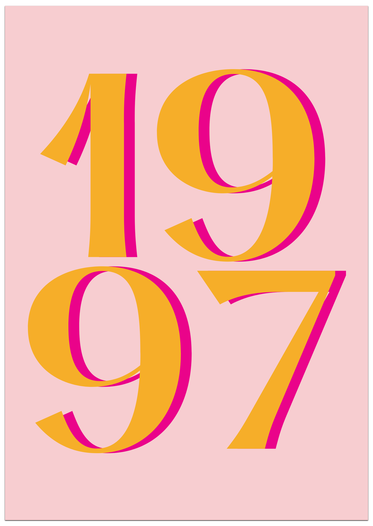 Retro-Charme im Personalisierten Rosa Poster
