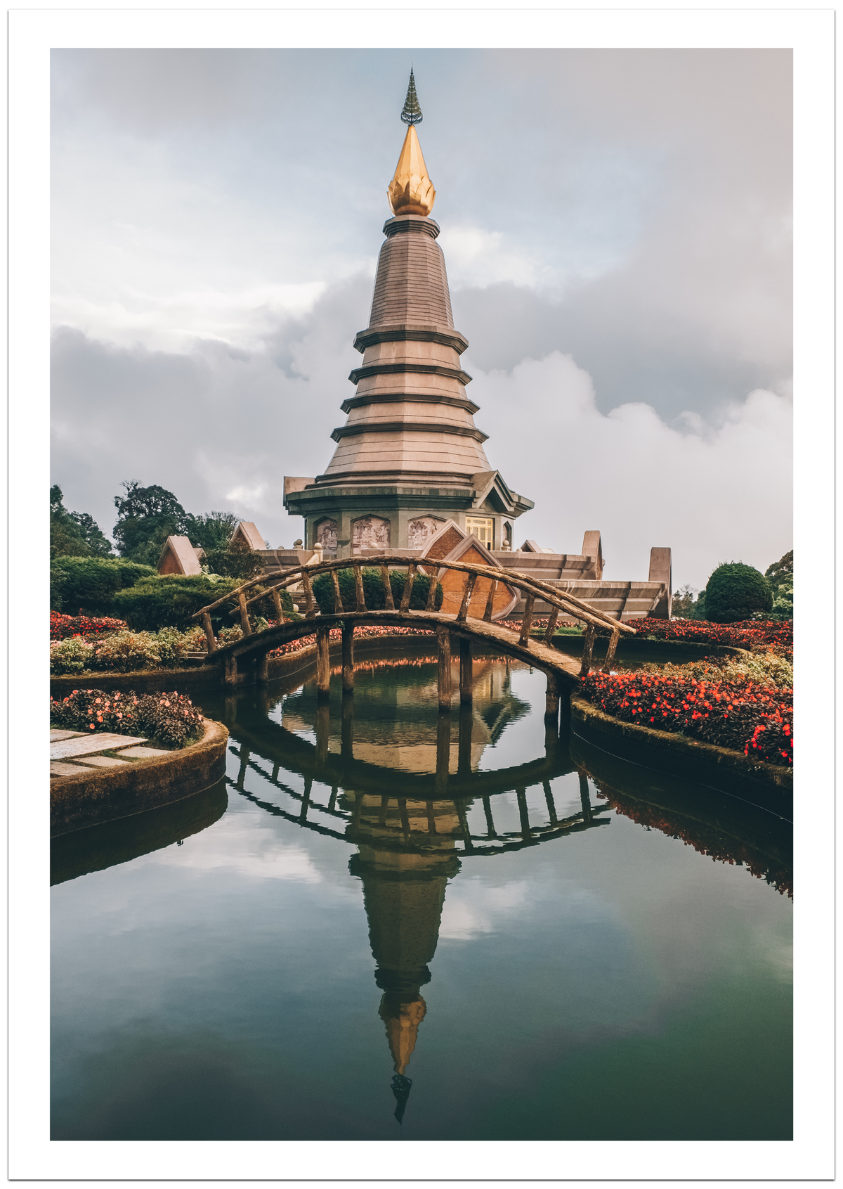Thailand Goldener Tempel Poster