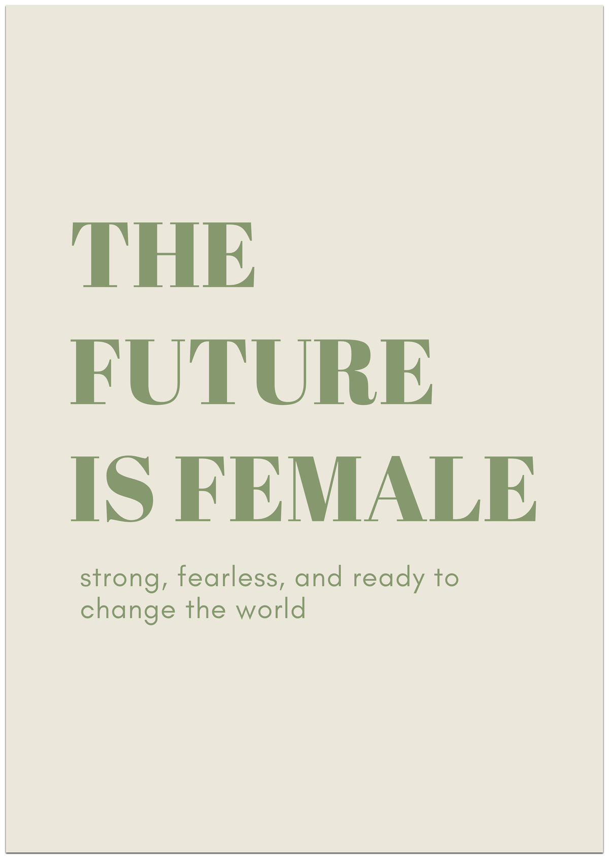 The Future is Female Poster