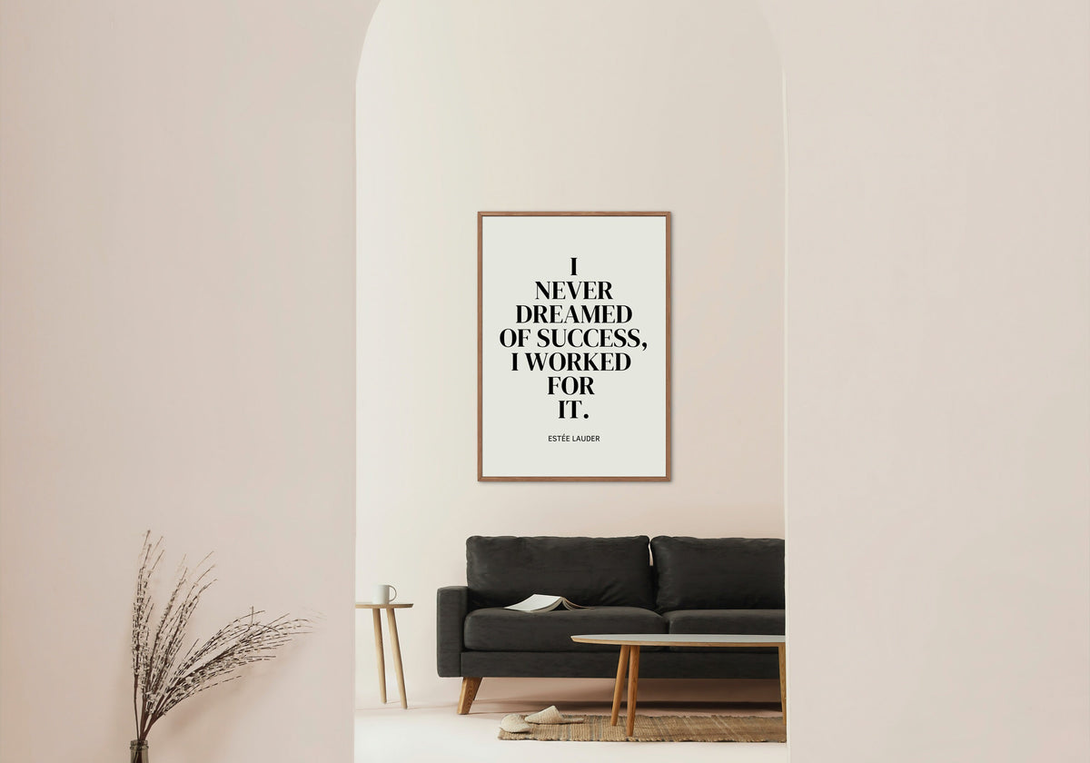 I never dreamed of Success Poster