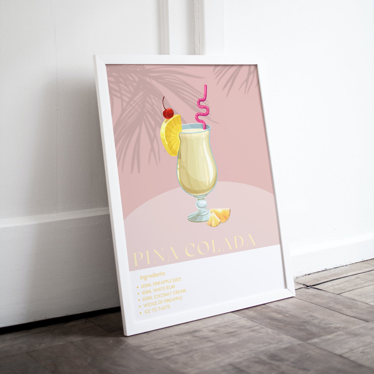 Pina Colada Cocktail Poster