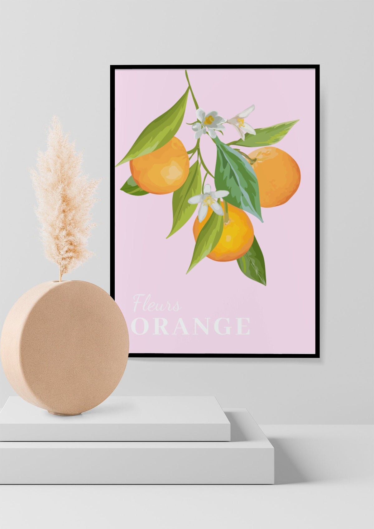 Fleurs Orange Poster